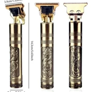 Corta Pelo Vintage Inalambrica T99 Patillera Profesional Color Dorado