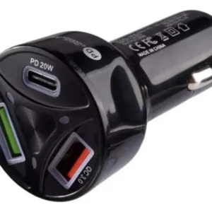 Cargador Carga Rápida Para Auto 3 Entradas Usb Tipo C El72