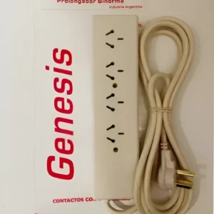 Zapatilla Eléctrica 4 Tomas Binorma Termica 3m Cable Genesis