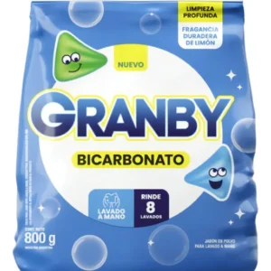 Detergente En Polvo Granby Bicarbonato 800grs